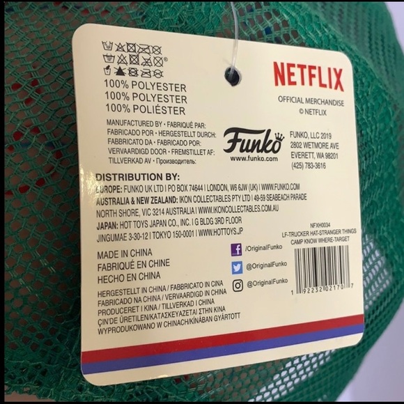 Stranger Things | Netflix | Green & Yellow ‘CAMP NOWHERE’ Cap | Mesh Back NWT - Picture 5 of 7